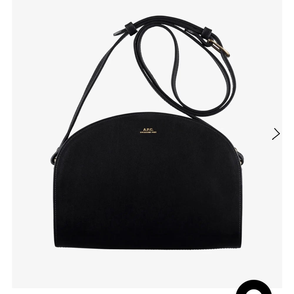 A.P.C. Demi Lune Black Crossbody Bag Sleek Minimalist Design